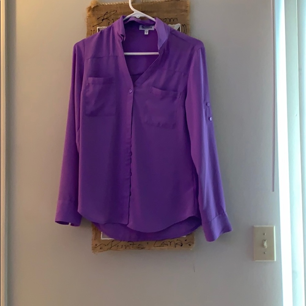 A very pretty purple button-down shirt